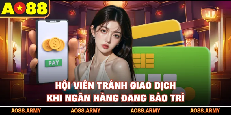 Hội viên tránh giao dịch khi ngân hàng đang bảo trì